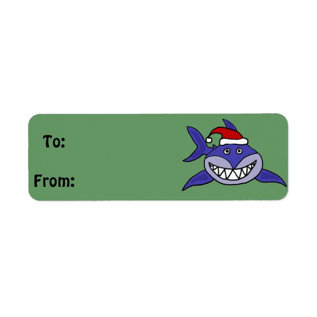 Grinning Shark-Geschenketiketten oder Adressetiket (Vorne)