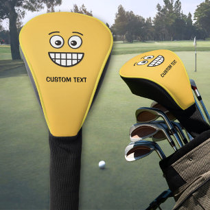 Grinsen mit offenen Augen Golf Headcover