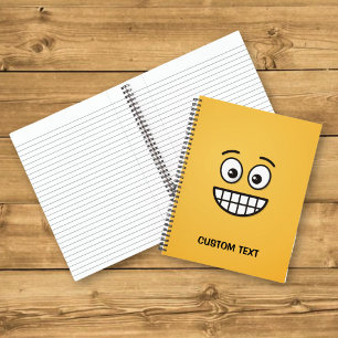 Grinsen mit offenen Augen Notizbuch