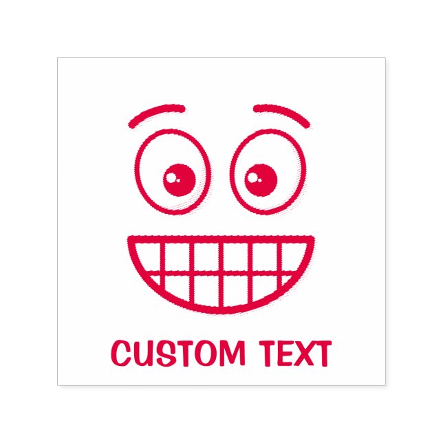 Grinsen mit offenen Augen Permastempel (Design)