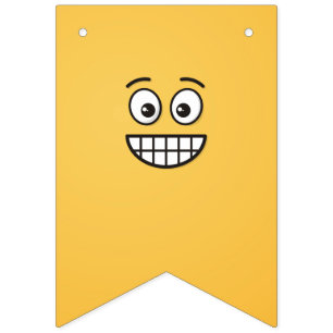 Grinsen mit offenen Augen Wimpelkette