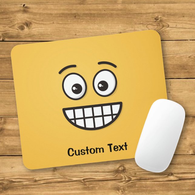 Grinsen mit Open Eyes Mouse Pad Mousepad (Von Creator hochgeladen)