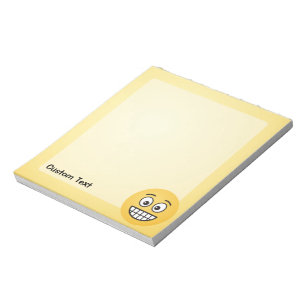 Grinsen mit Open Eyes Notepad Notizblock