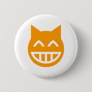 Grinsen von Emoji Katze Button