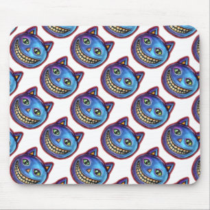 Grinsende Blaue Katze Vintage Halloweenies Mousepad
