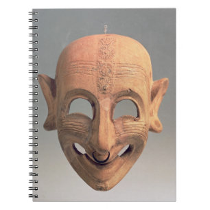 Grinsende Maske der Terrakotta von San Sperate, Notizblock