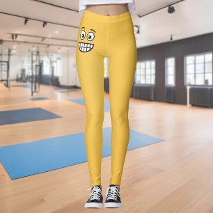 Grinsendes Gesicht mit offenen Augen Leggings