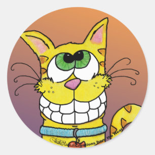 Grinsenkatze Runder Aufkleber