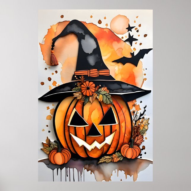 Grinsenkürbis - ein wahres Halloweenwunder Poster (Vorne)