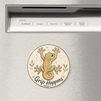 Grip passiert, Gecko-Kühlschrankmagnet. Magnet