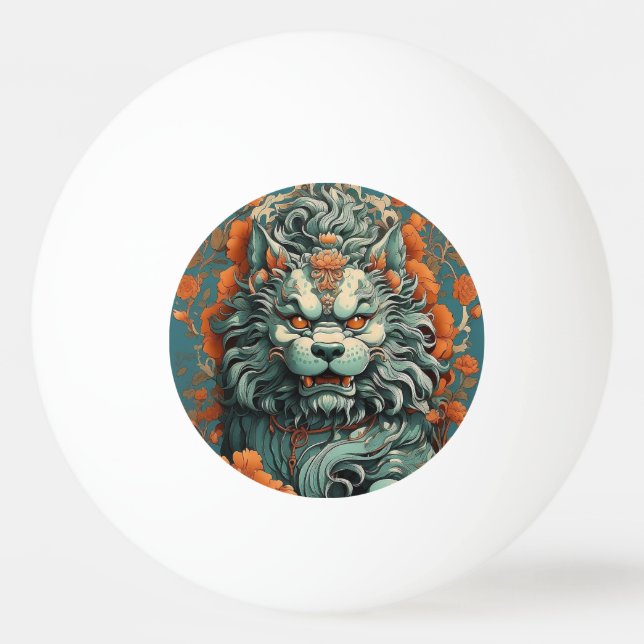 Grippe Löwe von Weisheit Ping Pong Ball Tischtennisball (Vorderseite)