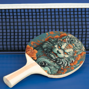 Grippe Löwe von Weisheit Ping Pong Paddle Tischtennis Schläger