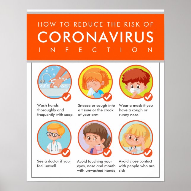 Grippe-Saison Coronavirus Epidemic Prevenmic Poster (Vorne)