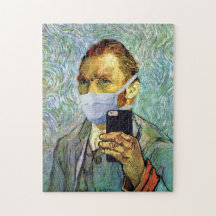 Grippe Saison Van Gogh Selbstportrait mit Maske Se