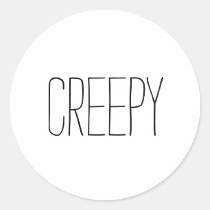 Grippefreie, handgeschriebene Typografie Halloween Runder Aufkleber