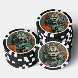 Grippeiche Löwe von Weisheit Poker Chip