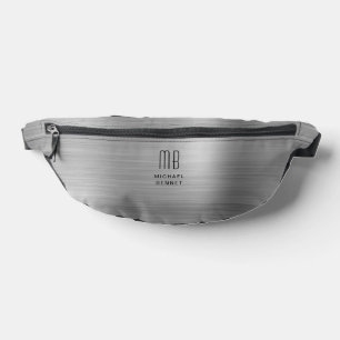 Gris argent Monogramme Moderne