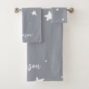 Gris aux étoiles blanches Personnalisé