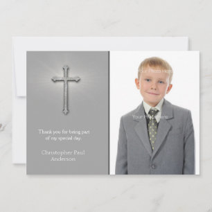 Gris avec croix, Carte photo religieux