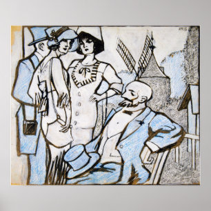 Gris - Bei den Longchamps-Rennen Poster