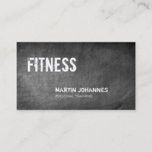 Gris Chalkboard Personal Trainer Carte de visite