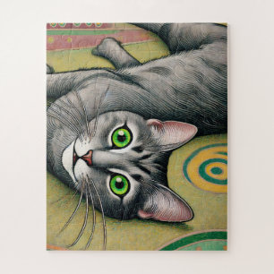 Gris Chat 50 Piece Puzzle pour enfants