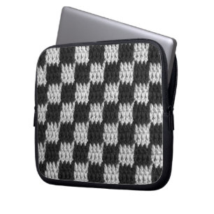 Gris Checker Crochet Artistique Imprimer sac élect