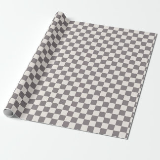 Gris Checker Papier à envelopper Cadeau Designer L