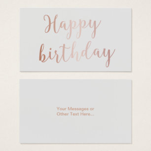 Gris chic rose de "joyeux anniversaire" de