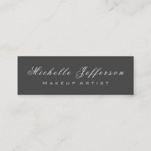 Gris clair Taille mince Carte de visite de script