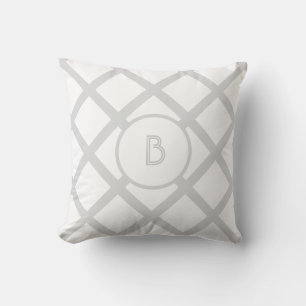 Gris Coussins monogrammes
