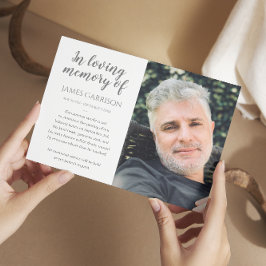 Gris dans l'amour mémoire photo Faire-part de la m