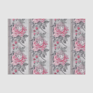 Gris du papier de soie de Madame soie de rose de