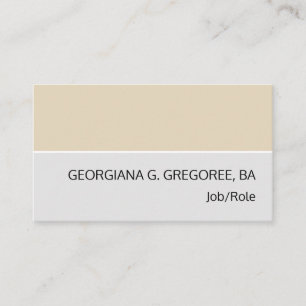 Gris et beige, Carte de visite professionnel