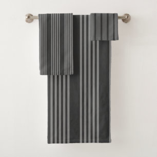 Gris et charbon de bois cinq bandes motif