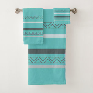 Gris et turquoise