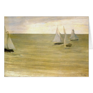 Gris et verdissez la mer argentée par Whistler