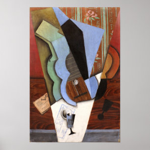 Gris - Gitarre und Glas Poster