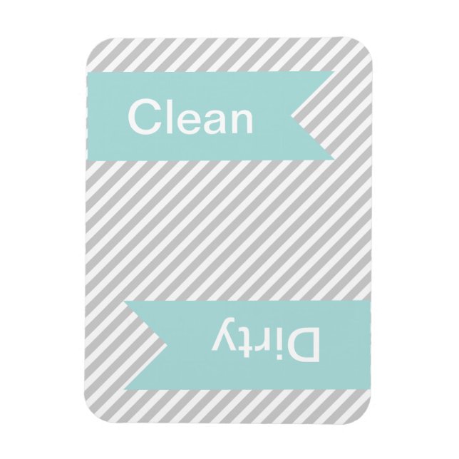 Gris Gris Propre - Magnets de lave-vaisselle sale (Vertical)