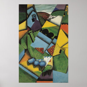 Gris - Landschaft und Häuser auf Ceret Poster