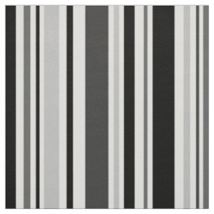 Gris moderne, noir, blanc barre le tissu