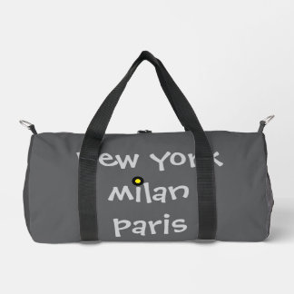 Gris New York Londres Ibiza Duffle Travel Gym Sac