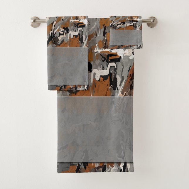Gris, Noir et Abstrait Caramel (En situation)