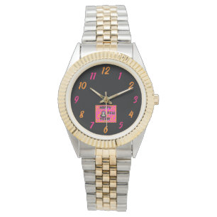 Gris Nouvelle Année Souhaite Unisex Montre Deux To