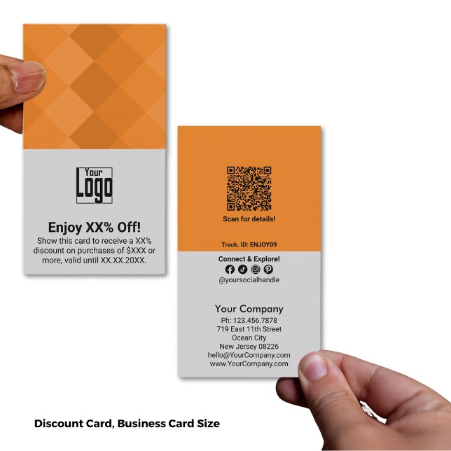 Gris Orange Standard Taille du Carte de visite XX% (Gray Orange Standard Business Card Size XX% Off)