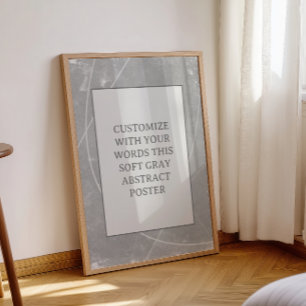 Gris Personnaliser Cette affiche Mariage Abstrait 