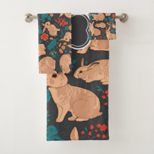 Gris Rabbit Mosaïque coloré Motif personnalisé