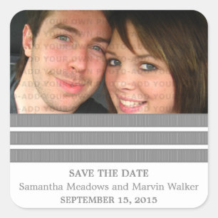 Gris Triple Stripe Enregistrer Stickers Date