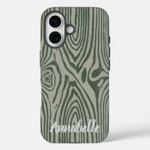 Gris vert iPhone 16 Coque