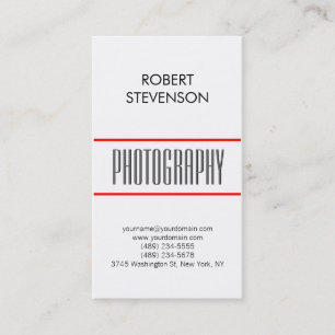 Gris vertical Lignes rouges Carte de visite Artist